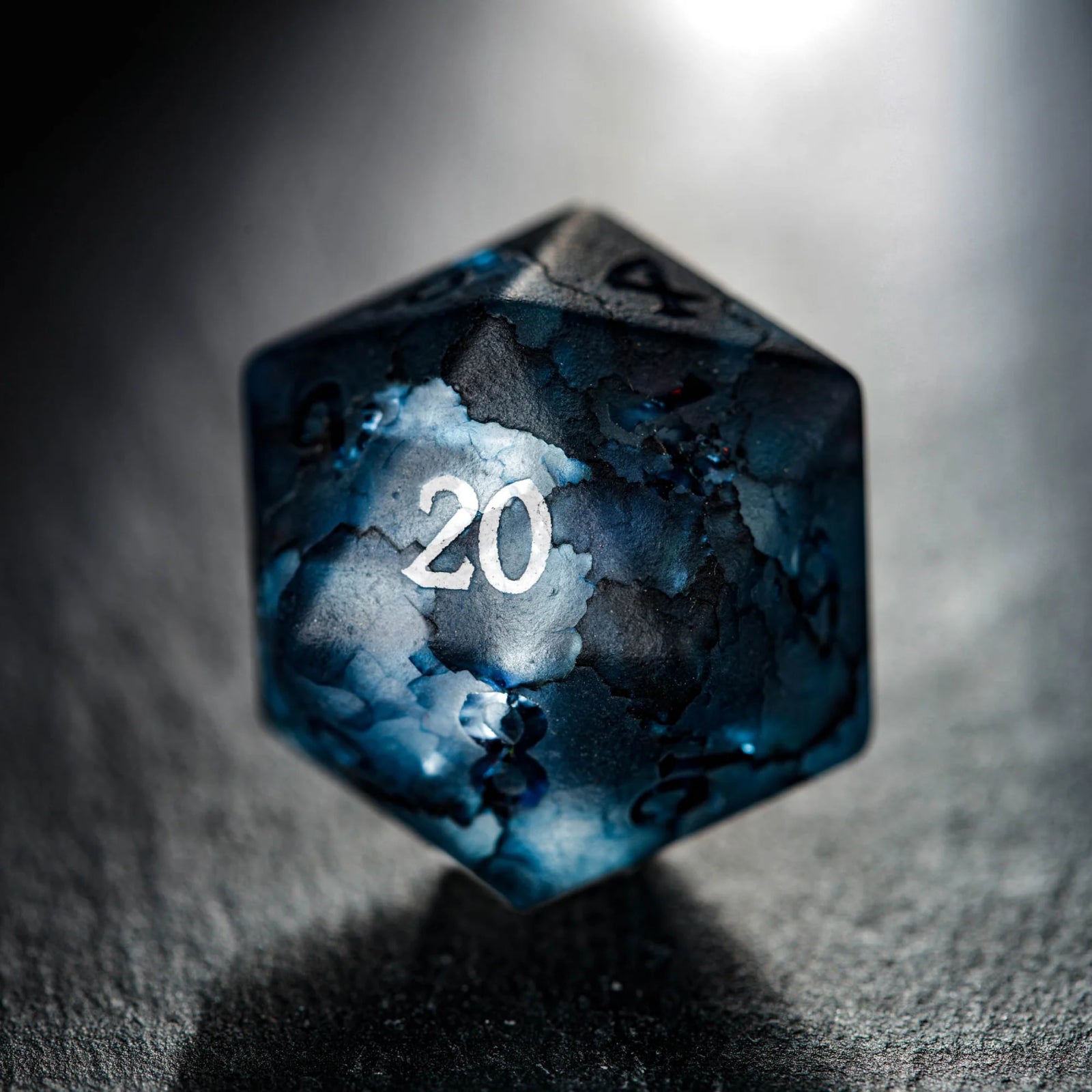 Premium Lightning-Infused Glass DnD Dice