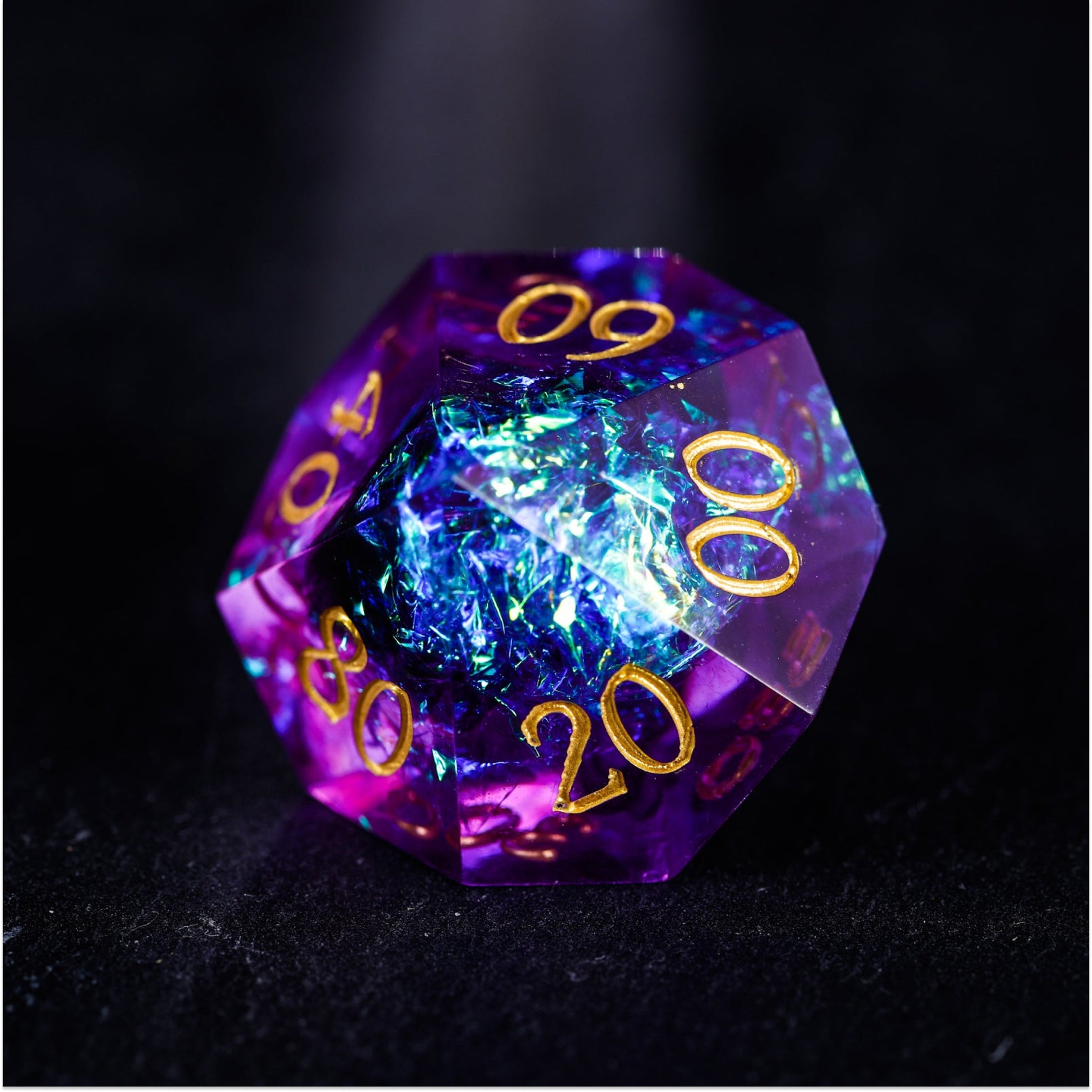 Premium Quality Purple Galaxy D&D Dice