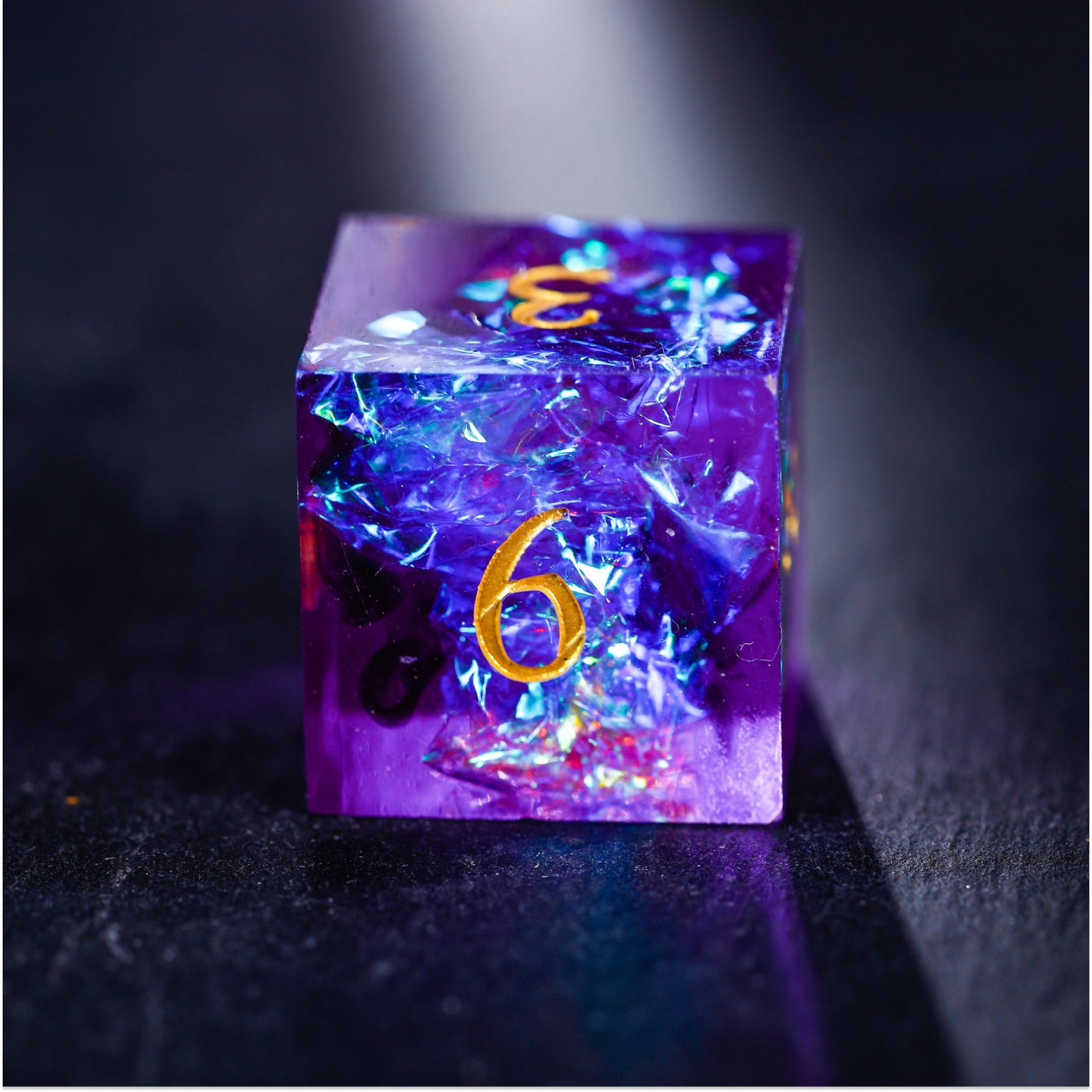 Sparkling Nebula RPG Purple Dice